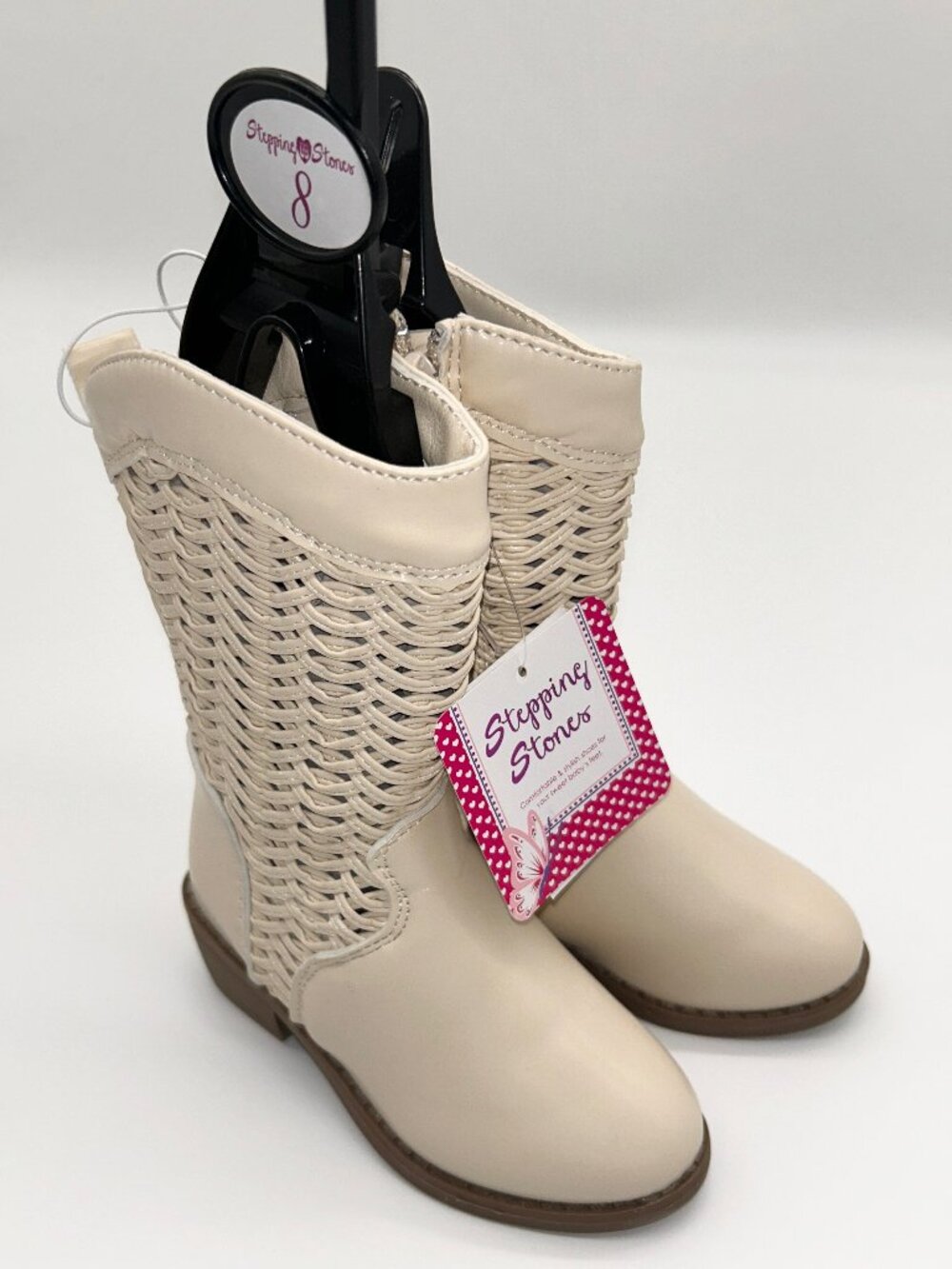Stepping Stones Kids Girls 8 Yrs Zip Up Boots NWT